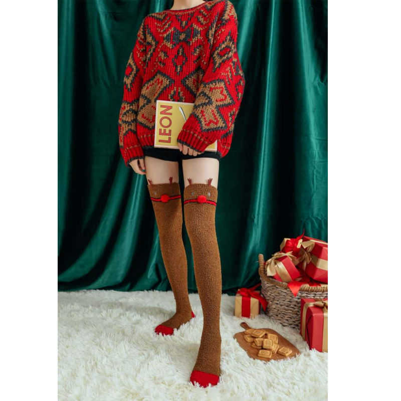 楽天市場】ハロウィン クリスマス サンタクロース ハイ ソックス