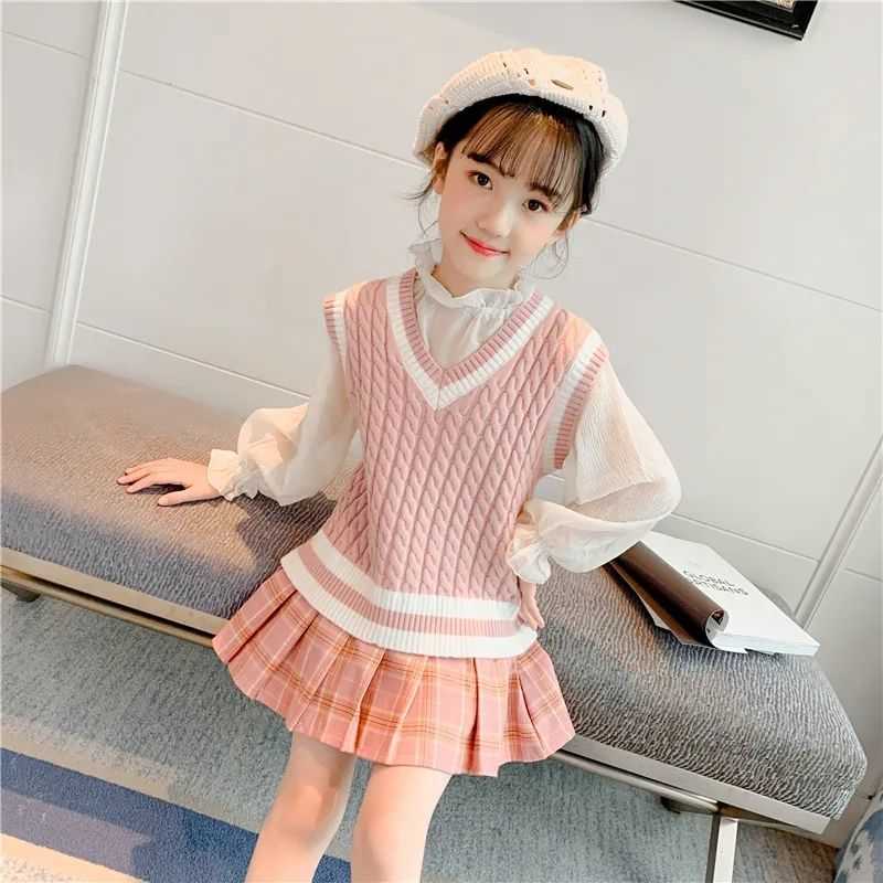 キッズ服　ブレザー / スカート / ベスト（ニット）KUMIKYOKU 楽天市場】ニットベスト キッズ 女の子 春 秋 冬 プルオーバー