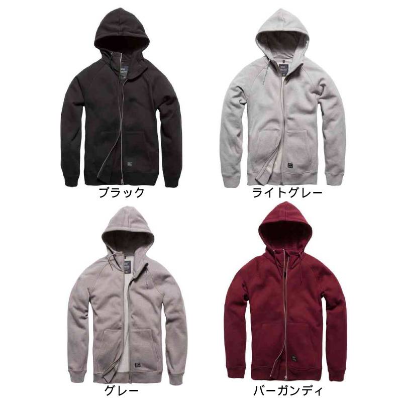 ＼全品2500円ｸｰﾎﾝ★4/14（火)限定／【3XLまで】Vintage Industries　ヴィンテージインダストリー Basing スウェット シャツ フード付き ライディングジャケット カジュアルジャケット ライダー バイク ツーリングにも かっこいい 大きいサイズあり おすすめ (AMACLUB)