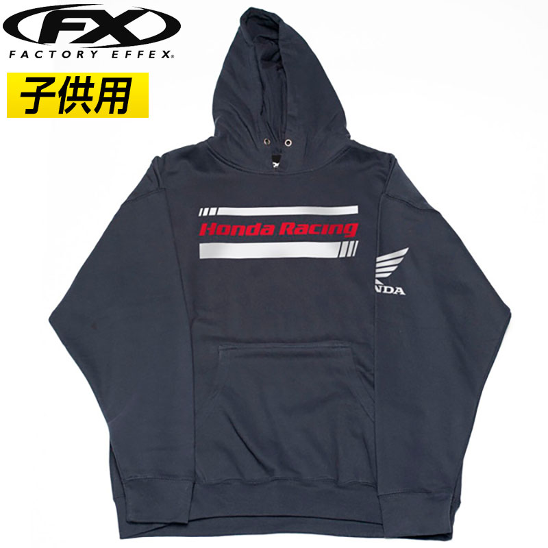 \全品1500円クーホン★4/16(木)限定/FACTORY EFFEX ファクトリーFX HONDA STRIPES パーカー スウェット プルオーバーオフロード バイク ファクトリーFX ホンダ ストライプ(ネイビー)(AMACLUB)