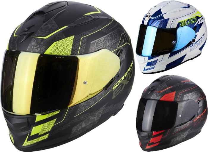 H バルベラ選手等 Motogpにもヘルメットを供給し 抜群のデザイン性を備える人気ブランド バイク用品 Scorpion の Scorpion Exo 510 ヘルメット Air バイク バイク用品 数量限定価格 の Galva かっこいい フルフェイス ヘルメット レーシング ツーリングにも