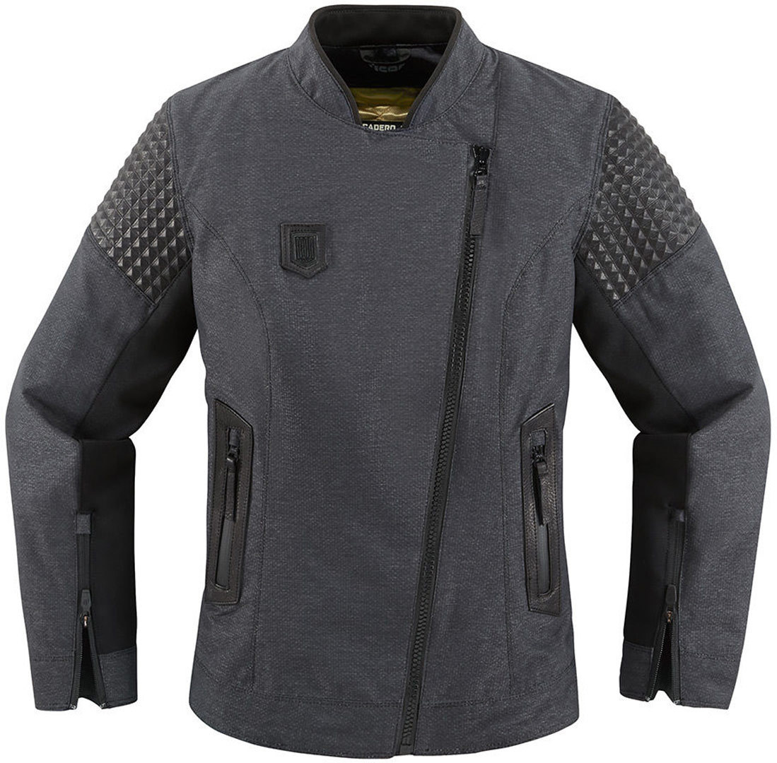 ＼全品1500円ｸｰﾎﾝ+P10倍★4/10（金)限定／Icon 1000 Tuscadero textile jacket women ライディングジャケット バイク レーシング ツーリング バギーにも 防寒 【グレー】【AMACLUB】【かわいい】
