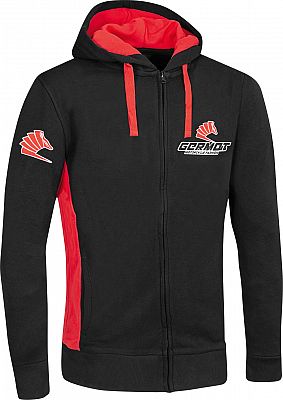 ＼全品P5倍★4/20（月)限定／【3XLまで】 Germot 49051041 zip hoodie 2019モデル ジャケットパーカー カジュアルジャケット バイク ツーリングにも 防寒 【黒赤白】【AMACLUB】【かっこいい】