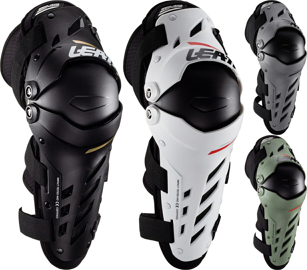 Leatt リアット Dual Axis Knee and Shin Protectors ニー/シンガード 膝/すねガード プロテクター オフロード モトクロス ライダー バイク ツーリングにも かっこいい おすすめ (AMACLUB)
