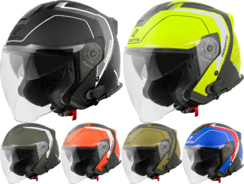 ＼全品1000円ｸｰﾎﾝ★4/17（金)限定／Bogotto ボガット H586 BT Illus Bluetooth Jet Helmet ジェットヘルメット オープンフェイスヘルメット サンバイザー バイク オートバイ ツーリング 街乗り にも おすすめ (AMACLUB)