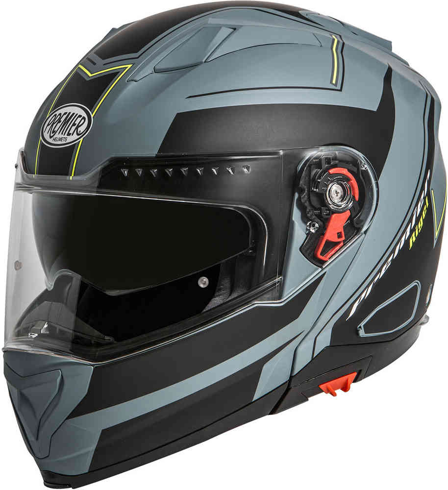 ＼全品1500円ｸｰﾎﾝ★4/9（木)限定／【フィリップアップ】【ダブルバイザー】Premier プレミア Delta RGY BM Grey Helmet フルフェイスヘルメット フィリップアップヘルメット ライダー バイク レーシング ツーリングにも かっこいい おすすめ (AMACLUB)