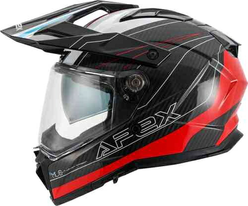 APEX AC500 Carbon Sahara Helmet モトクロスヘルメット オフロードヘルメット シールド付きヘルメット ライダー バイク かっこいい おすすめ (AMACLUB)