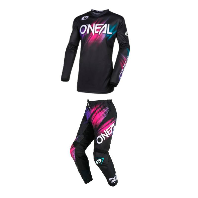 ＼全品1500円ｸｰﾎﾝ★4/16（木)限定／【女性用】O'Neal オニール Element Voltage Women's Jersey 女性用 オフロードウェア モトクロス ジャージ&パンツ 上下セット バイク ライダー かっこいい おすすめ (AMACLUB)