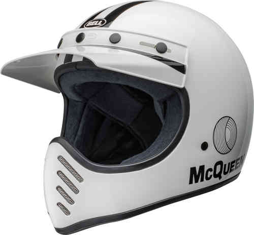 楽天市場】ホワイト ビンテージ MOTO3 バイザー付き DOT