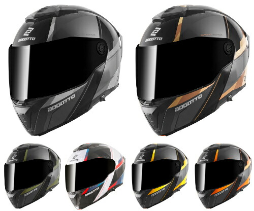【フリップアップ】Bogotto ボガット FF404 Ezion Helmet フルフェイスヘルメット フリップアップヘルメット ライダー バイク オートバイ レーシング ツーリング 街乗り にも おすすめ (AMACLUB)