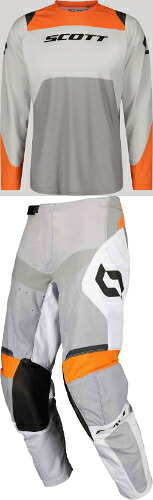 ＼全品2000円ｸｰﾎﾝ+P5倍★4/15（水)限定／Scott スコット Evo Race Bright White Motocross Jersey モトクロス オフロード ジャージ&パンツ 上下セット バイク ライダー かっこいい おすすめ (AMACLUB)