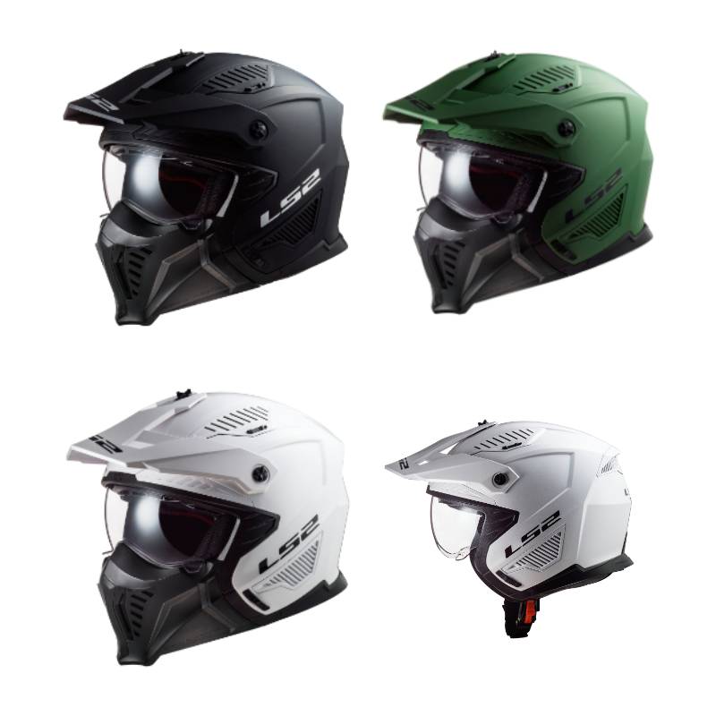 LS2 Helmets Drifter Solid Helmet シールド付きオフロードヘルメット モトクロスヘルメット ライダー バイク ツーリングにも かっこいい おすすめ (AMACLUB)画像