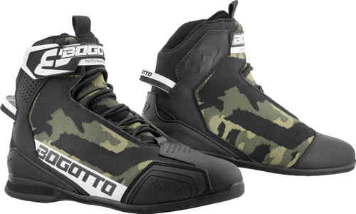 ＼全品1500円ｸｰﾎﾝ★4/16（木)限定／Bogotto ボガット Tokyo Camo perforated Motorcycle Shoes ライディングシューズ バイクシューズ ライダー バイク オートバイ ツーリングにも かっこいい おすすめ (AMACLUB)