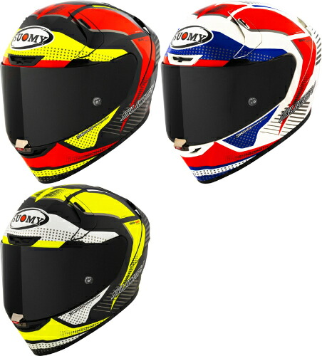 Suomy スオーミー SR-GP Evo Airspeed Helmet フルフェイスヘルメット ライダー バイク オートバイ レーシング ツーリング 街乗り にも かっこいい おすすめ (AMACLUB)