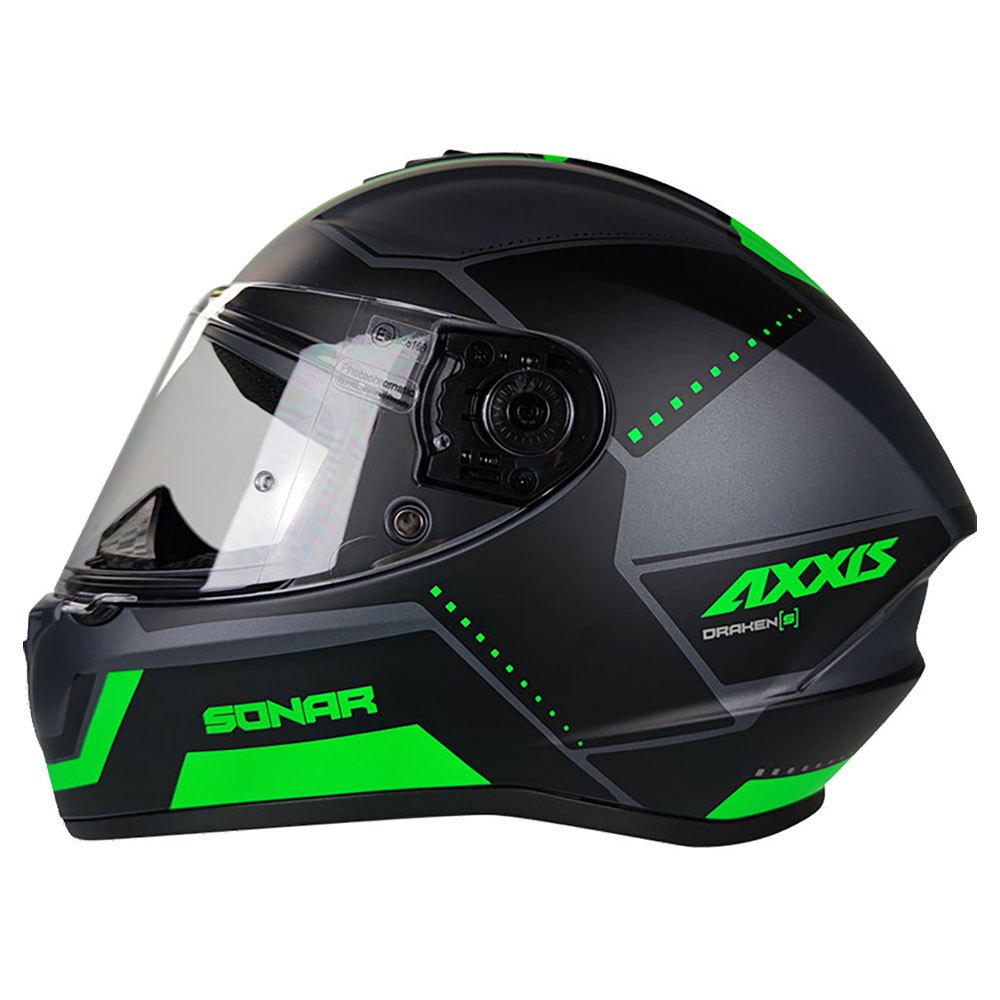＼全品P5倍★4/20（月)限定／Axxis FF112C Draken S Sonar Full Face Helmet フルフェイスヘルメット ライダー バイク レーシング ツーリングにも かっこいい おすすめ (AMACLUB)