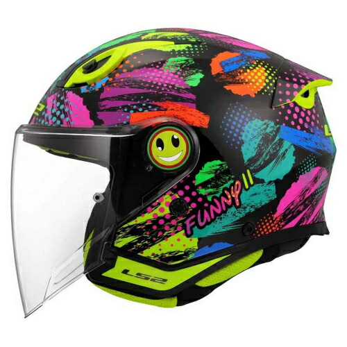 【ジュニア】LS2 エルエスツー OF622 Funny II Joy junior helmet 子供用 ジェットヘルメット オープンフェイスヘルメット ライダー バイク オートバイ ツーリング 街乗り にも おすすめ (AMACLUB)