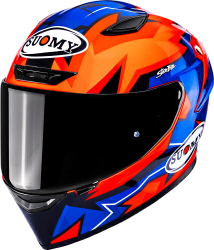 Suomy スオーミー Track-1 Firestorm Helmet フルフェイスヘルメット オンロード バイク オートバイ レーシング ツーリング 街乗り にも おすすめ (AMACLUB)
