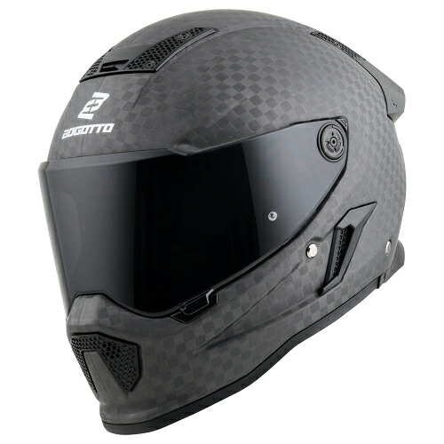【カーボン】Bogotto ボガット Rapto CheckR Carbon Helmet フルフェイスヘルメット オンロード バイク オートバイ レーシング ツーリング 街乗り にも おすすめ (AMACLUB)｜AMACLUB（レアブランド 専門店）