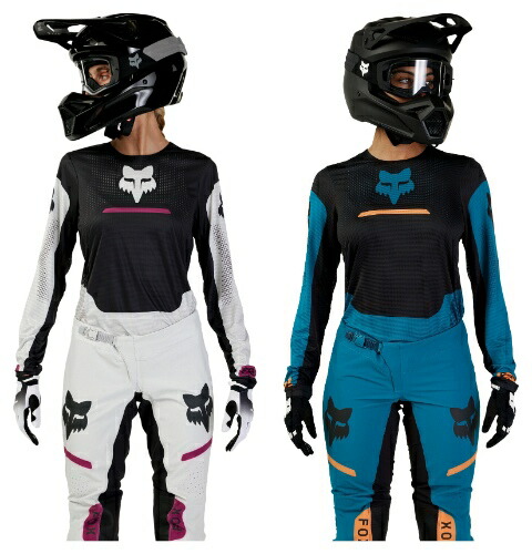 ＼全品1000円ｸｰﾎﾝ+P5倍★4/18（土)限定／【女性用】Fox Racingフォックス Women's Flexair Optical Jersey 女性用 モトクロスジャージ オフロードジャージ 上下セット ライダー バイク おすすめ (AMACLUB)