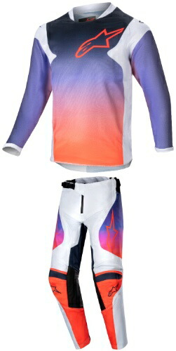 ＼全品1000円ｸｰﾎﾝ+P5倍★4/18（土)限定／【子供用】Alpinestars アルパインスター Racer Hoen Youth Jersey 子供用 ユース モトクロスジャージ オフロードジャージ 上下セット ライダー バイク おすすめ (AMACLUB)