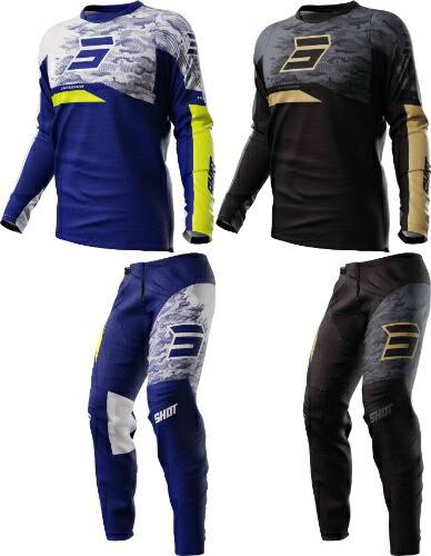 ＼全品P5倍★1/30(木)限定／Shot Race Gear ショット レース ギア Devo Matrix Motocross Jersey モトクロス ジャージ&パンツ 上下セット オフロードウェア バイク ライダー バイク 大きいサイズあり おすすめ (AMACLUB)画像