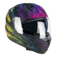 ＼全品1000円ｸｰﾎﾝ★4/17（金)限定／【ダブルバイザー】SKA-P 3MHA Speeder Rainbow Full Face Helmet フルフェイスヘルメット ライダー バイク オートバイ レーシング ツーリングにも かっこいい おすすめ (AMACLUB)
