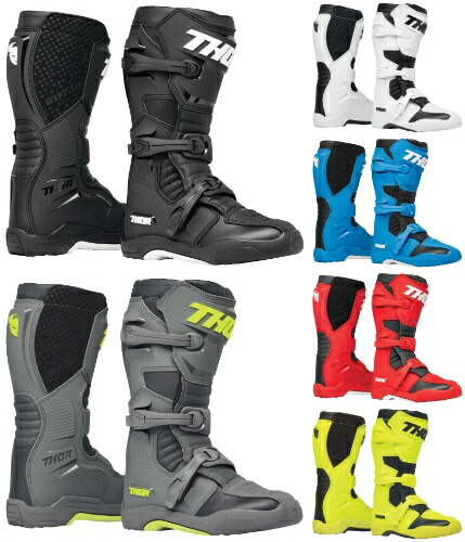 THOR ソアー　バイク用ブーツ 黒　モトクロス　林道　オフロード　US7 Amazon.co.jp: Thor ソアー BLITZ LS Boots オフロード