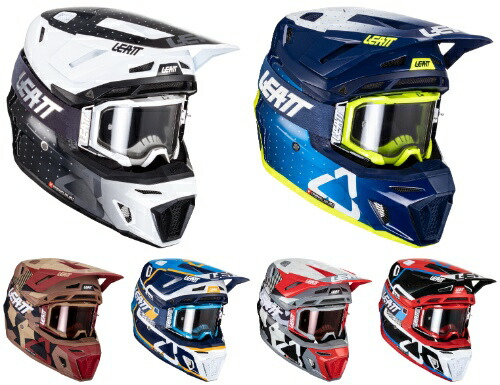 ＼全品P3倍★4/21（火)限定／Leatt リアット Moto 8.5 Composite V24 Helmet Kit ゴーグル付きヘルメット オフロード モトクロスヘルメット ライダー バイク にも かっこいい おすすめ (AMACLUB)
