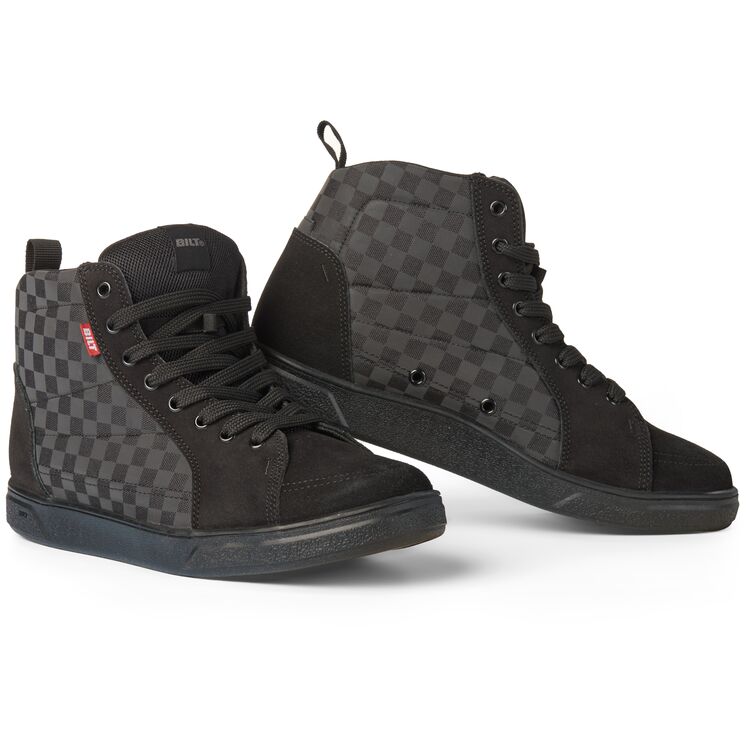 ＼全品2500円ｸｰﾎﾝ★4/14（火)限定／BILT Dexter 2 Checkered Shoes ライディングシューズ バイクシューズ ライダー オートバイ バイク レーシング ツーリングにも かっこいい おすすめ (AMACLUB)