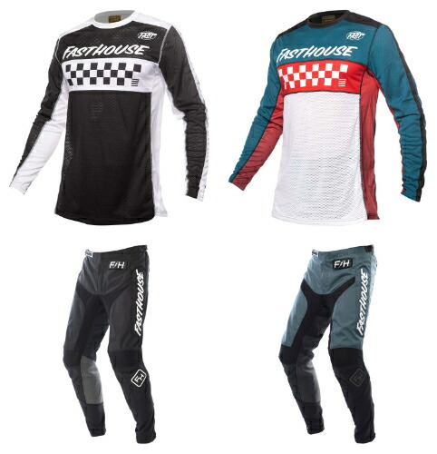 ＼全品1000円ｸｰﾎﾝ+P5倍★4/18（土)限定／【子供用】Fasthouse ファストハウス Youth Grindhouse Waypoint Jersey 子供用 ユース キッズ ジュニア モトクロスジャージ オフロードジャージ&パンツ 上下セット ライダー バイク おすすめ (AMACLUB)