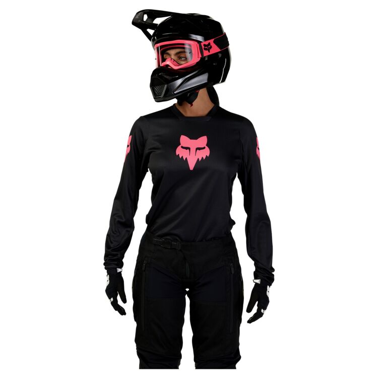 \全品1000円クーホン+P5倍★4/18(土)限定/【女性用】Fox フォックス Women's 180 Blackout Jersey 女性用 モトクロスジャージ オフロードジャージ&パンツ 上下セット ライダー バイク おすすめ (AMACLUB)