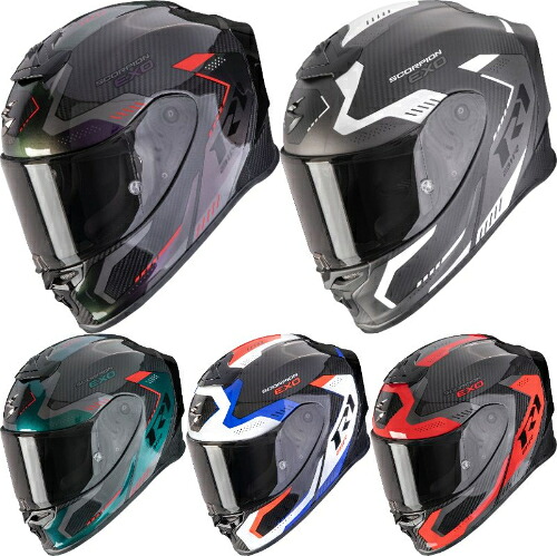 【カーボン】Scorpion スコーピオン EXO-R1 Evo Carbon Air Propel Helmet フルフェイスヘルメット ライダー バイク オンロード ストリート レーシング ツーリング 街乗り にも おすすめ (AMACLUB)