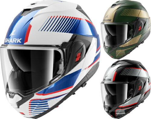 Shark シャーク Oxo Sikter Helmet モジュラーヘルメット フルフェイス ジェットヘルメット ライダー バイク オートバイ ツーリング 街乗り にも かっこいい おすすめ (AMACLUB)
