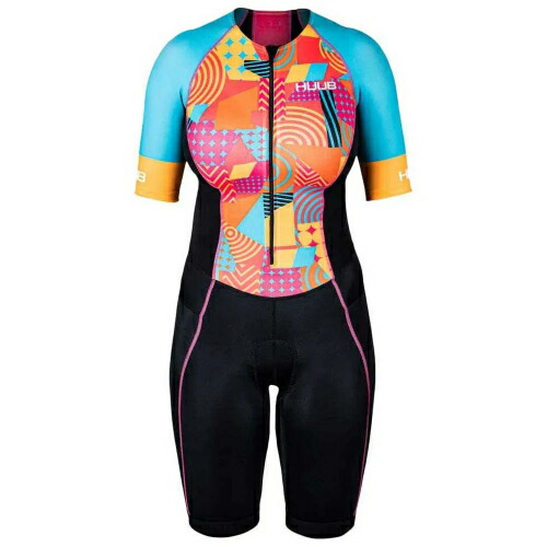 ＼全品1000円ｸｰﾎﾝ★4/12（日)限定／【女性用】HUUB Her Spirit Short Sleeve Trisuit 女性用 トライアスロンスーツ 自転車ウエア 自転車スーツ レーススーツ トライアスロン ランニング 水泳 ロードバイク おすすめ (AMACLUB)
