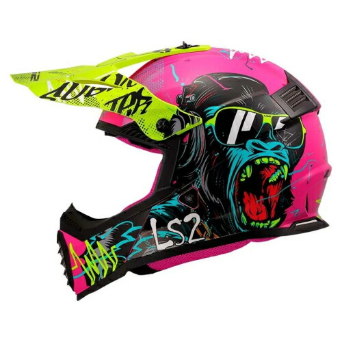 ＼全品1000円ｸｰﾎﾝ★4/11（土)限定／【子供用】LS2 エルエスツー MX437 Fast II Mini Gorilla junior off-road helmet ジュニア キッズ モトクロスヘルメット ヘルメット オフロード ライダー バイク かっこいい おすすめ (AMACLUB)