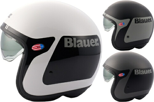 Blauer ブラウアー Pilot GO Jet Helmet ジェットヘルメット オープンフェイスヘルメット サンバイザー ライダー バイク オートバイ ツーリング スクーター 街乗り にも おすすめ (AMACLUB)