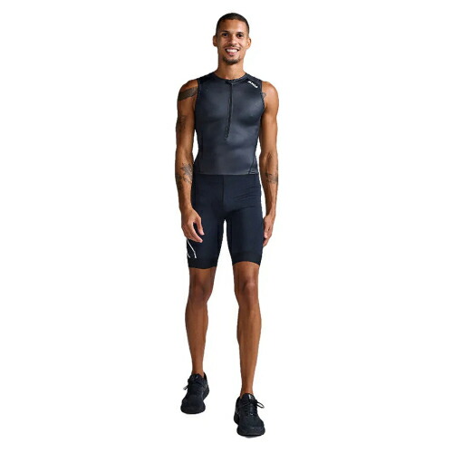 2XU ツータイムズユー Core sleeveless trisuit レーシングスーツ ノースリーブ 自転車スーツ 自転車ウエア ロードバイク トライアスロン ランニング 水泳 にも おすすめ (AMACLUB)