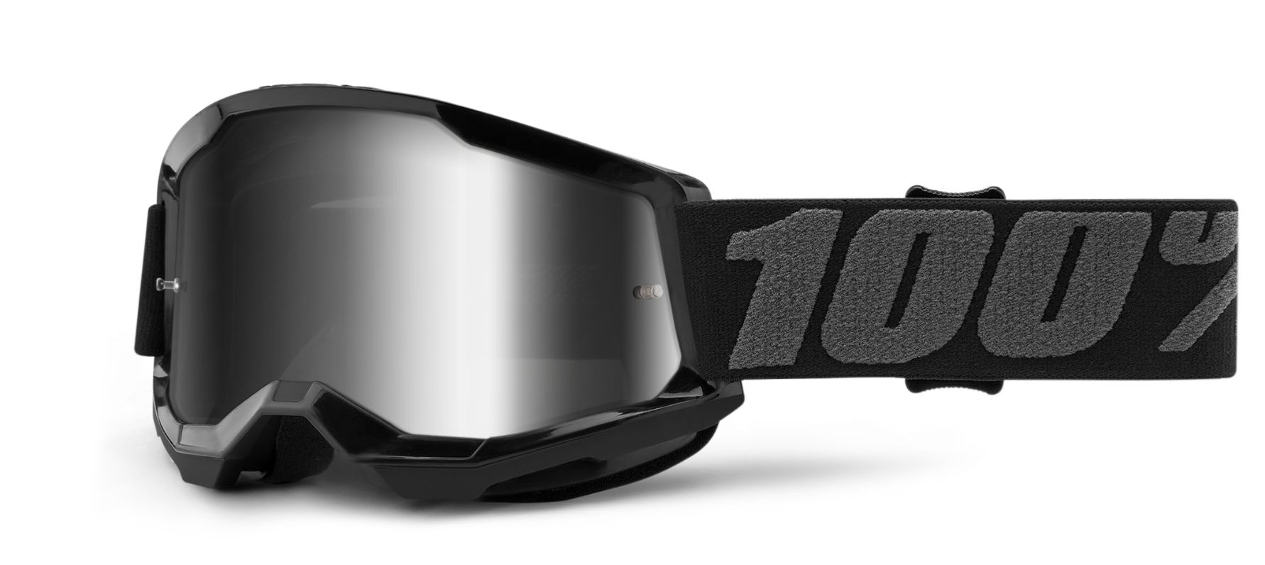 【子供用】100% Youth Strata 2 Goggles - Mirrored Lens 子供用 ユース モトクロスゴーグル オフロードゴーグル ライダー バイク ツーリングにも かっこいい おすすめ (AMACLUB)