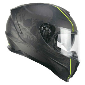 ＼全品1500円ｸｰﾎﾝ+P10倍★4/10（金)限定／【ダブルバイザー】Cgm 321S Atom Skull Full Face Helmet フルフェイスヘルメットライダー バイク レーシング ツーリングにも かっこいい おすすめ (AMACLUB)