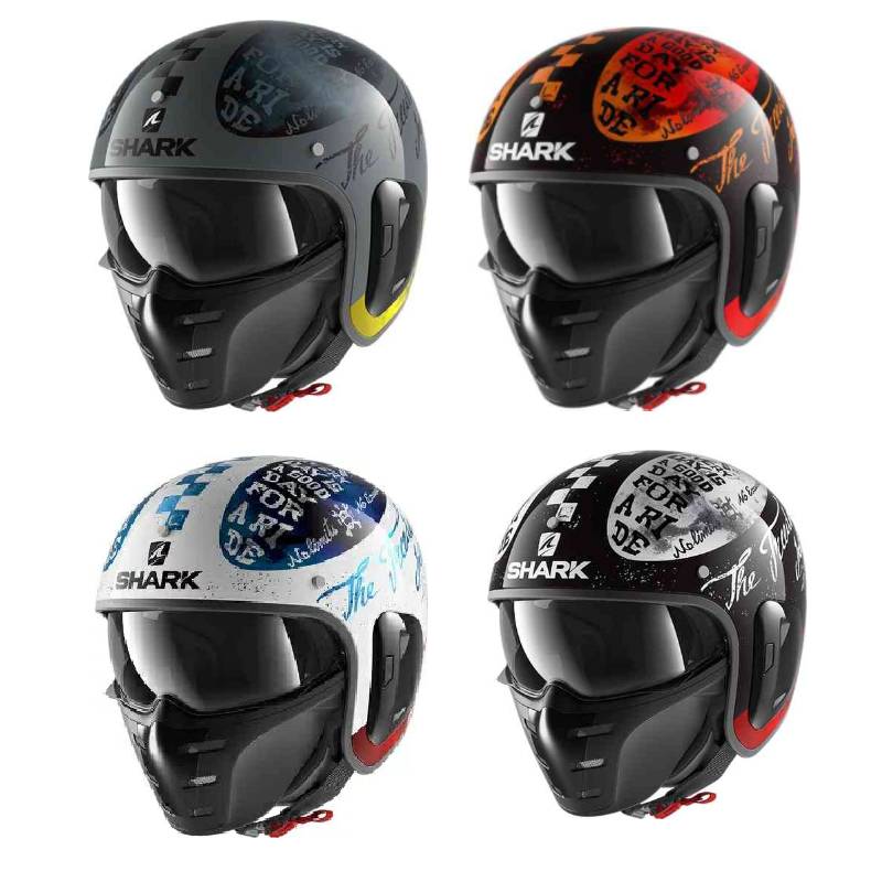 ジェットヘルメット用 シャークマスク イベント ツーリング ジェットヘルメット用 シャークマスク イベント ツーリング