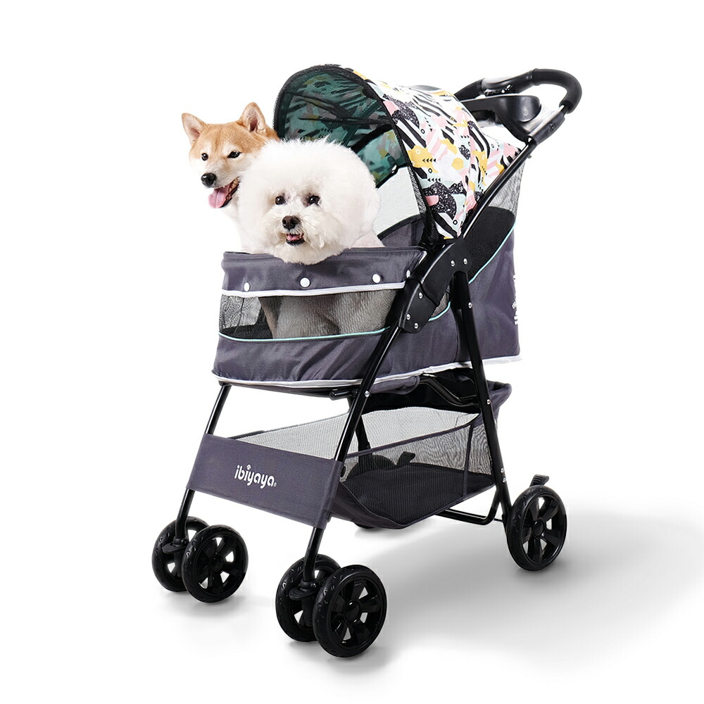 ibiyaya クラウド9 ペットストローラー 愛玩動物手押し車 (ペパーミント緑であること) 耐荷重約20kg おすすめ 多頭 中型犬 小型犬 ブランド名 今めかしい おでかけ Cloud 9 Pet Stroller イビヤヤ FS2010