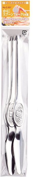 楽天市場】かにスプーン フォーク 3本組 C-951 カニフォーク カニ
