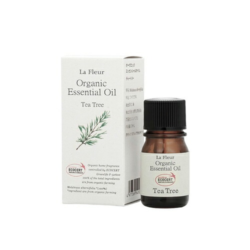 【LaFleur】【オーガニック】【エッセンシャルオイル】【ティートリー】【3mL】ラ・フルール 精油 アロマバス ジンバブエ ECOCERT エコサート リラックス 爽やか