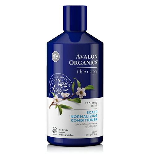 【AVALON ORGANICS】【スカルプコンディショナーTM】【ティーツリーミント】ノンシリコン コンディショナー スカルプ 頭皮 抜け毛 オーガニック ボトル エイジングケア おしゃれ オレンジ アロエ アロマ ホホバ オリーブ 無添加 ギフト プレゼント