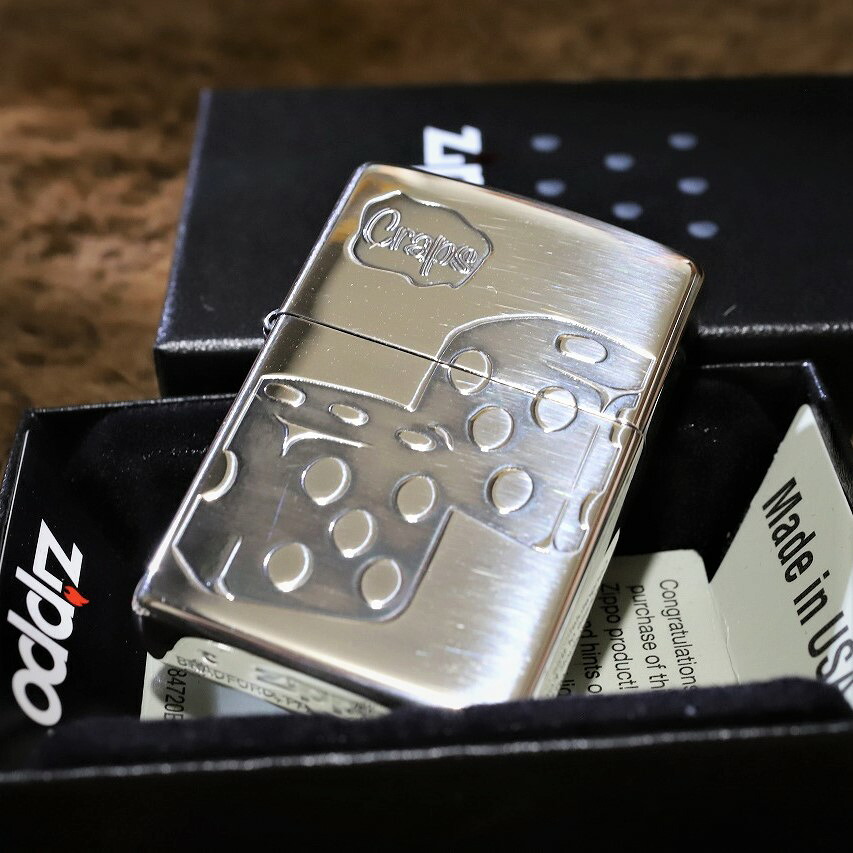 ZIPPO DICE GAME シルバー 2面加工 サイコロ ジッポ オイルライター 送料無料 ジッポー ライター ちんちろりん ギャンブラー｜雑貨屋　AMATERASU