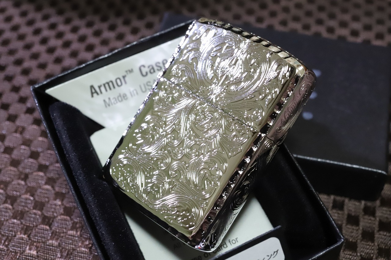 Zippo 外アーマーアラベスク プラチナ上塗り 重厚なarmor印字機 衆望 ジッポ 絶類 名著稟賦 送料無料 奉呈に最適 King2 Pt かっこ良い Vned Org