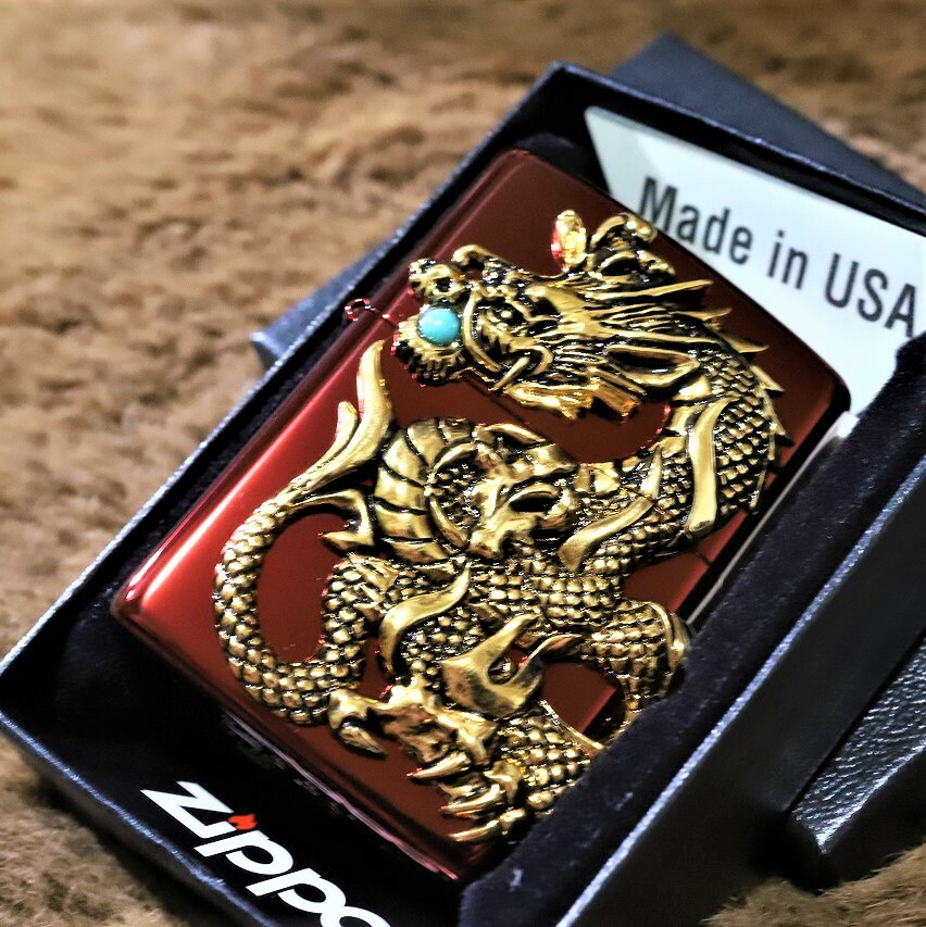 楽天市場】ドラゴン 竜 龍 ZIPPO ジッポ 真鍮製 ブラス ゴールドカラー
