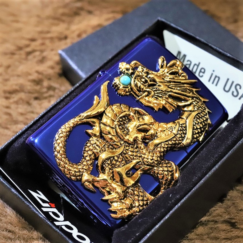 楽天市場】限定ZIPPO 限定ジッポ ドラゴンメタル ゴールド 龍 竜 金