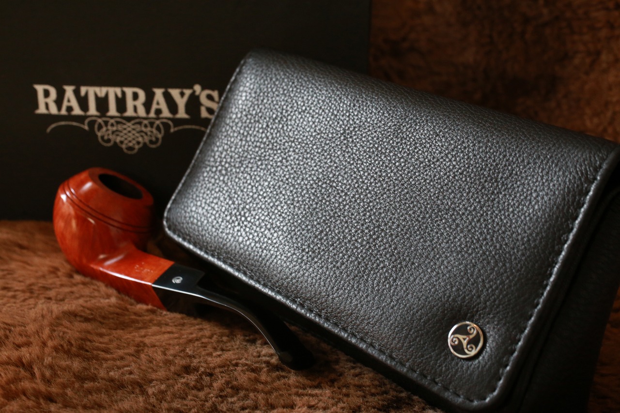 【RATTRAY'S】ラットレー 本革製 パイプポーチ １本収納 おしゃれ レザー タバコポーチ 手巻タバコ パイプケース ブランド 紙巻きタバコ