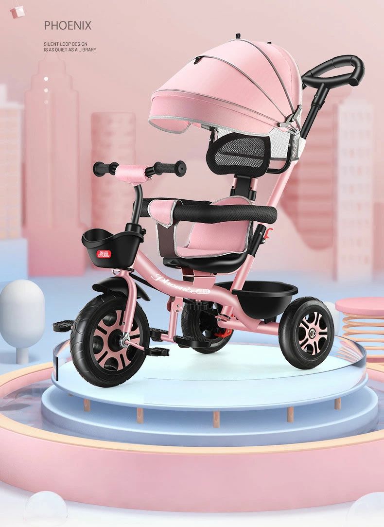 子供用三輪車 ベビーカー こども自転車 1歳から8歳まで ペダル付き 押し棒付き ペダル付き コントロールバー付き サンシェード 超軽量 機能満載 三輪車 おもちゃ 乗用玩具 キッズプレゼント 7,913円